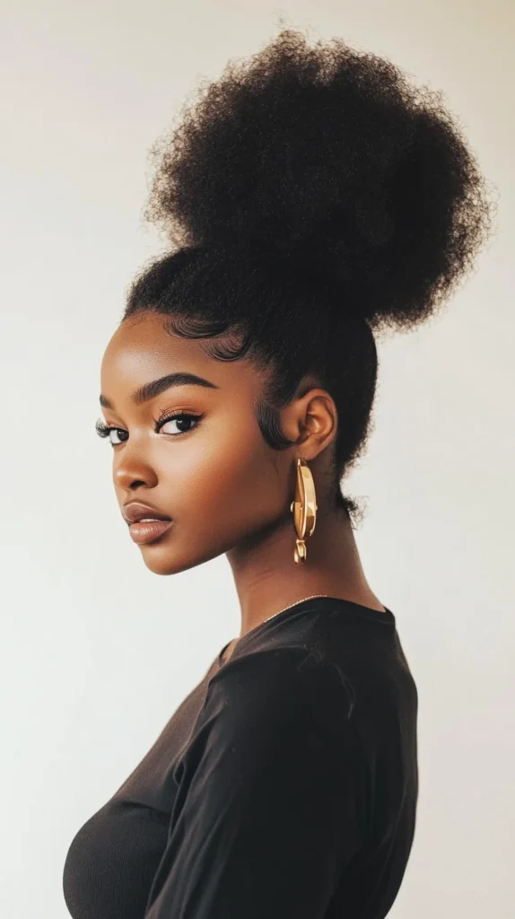 Afro Puff High Ponytail