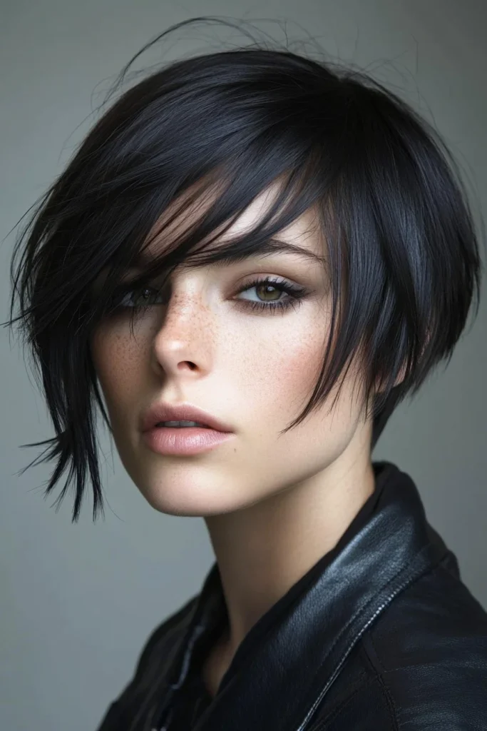 Asymmetrical Bob with Long Bangs
