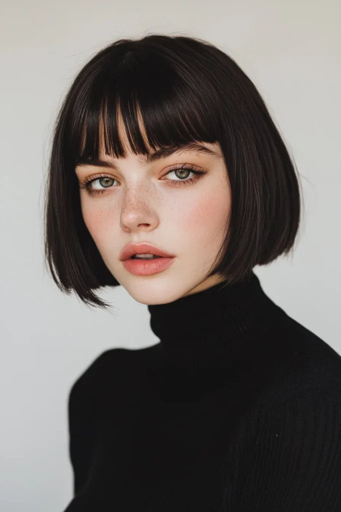 Blunt Micro Bob with Baby Bangs