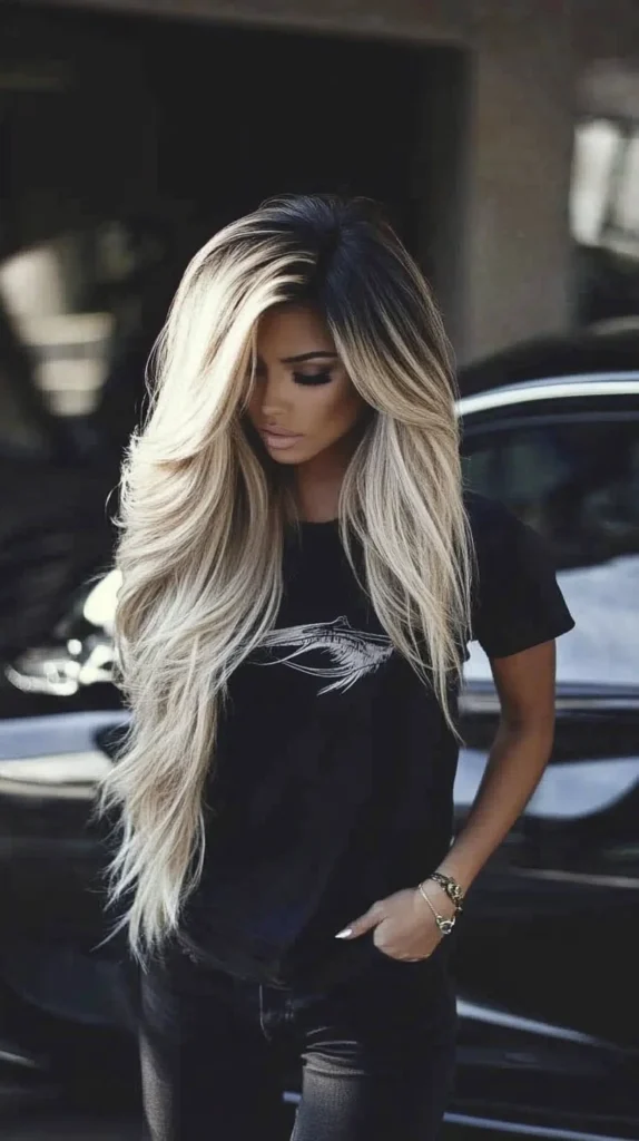 Champagne Blonde Sombre