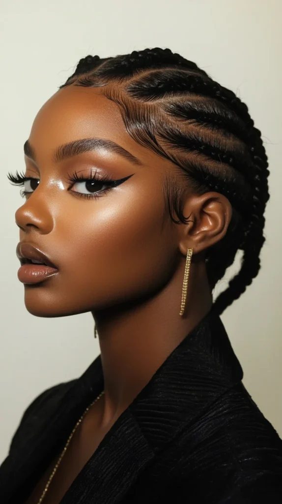 Cornrows with Slicked-Down Baby Hair