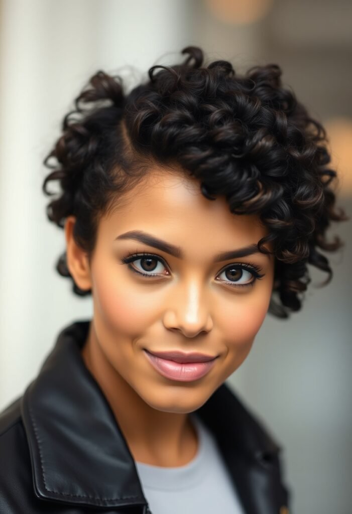 Curly Stacked Bob
