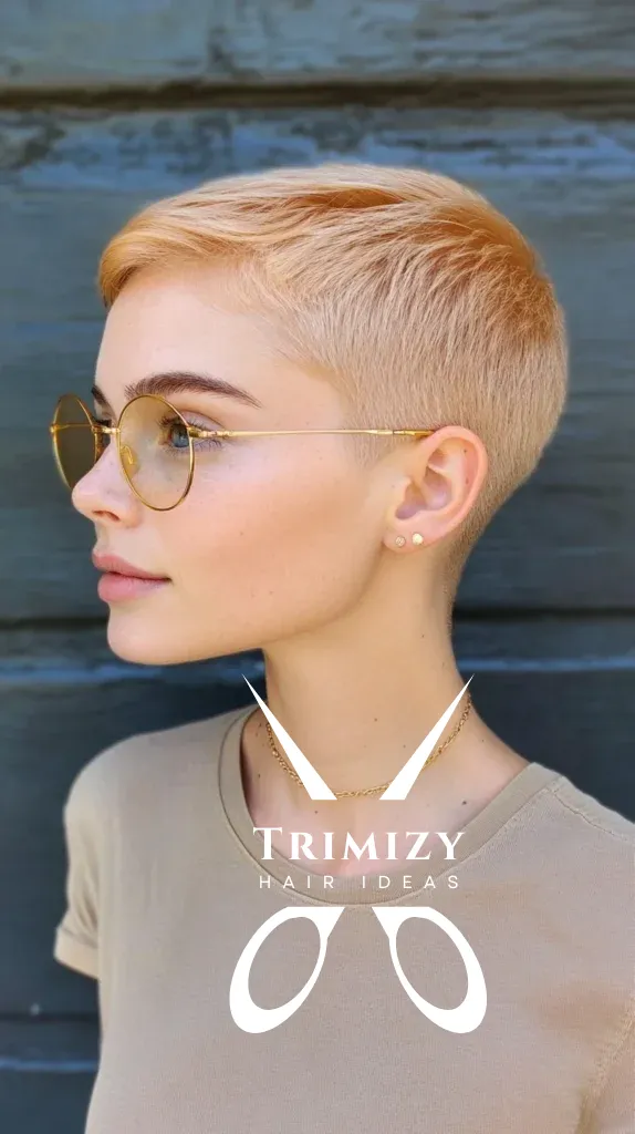 Golden Blonde Buzz Cut