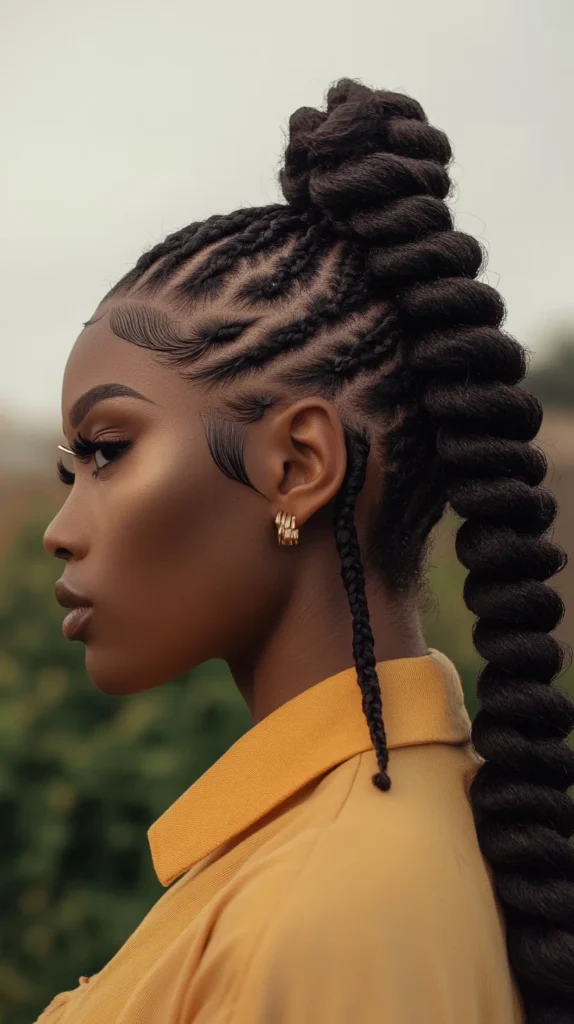 Half Cornrow Crown