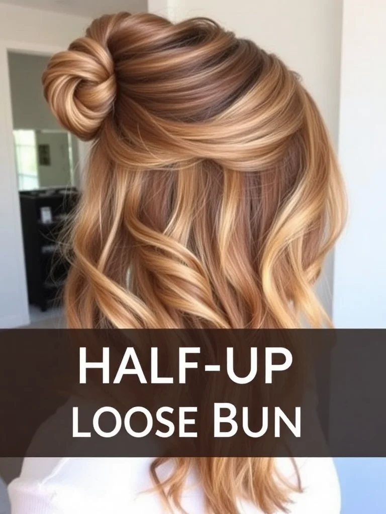 Half-Up Loose Bun
