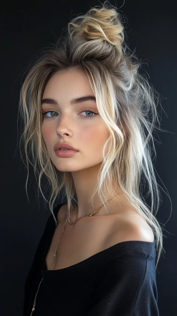 Half-Up Messy Knot