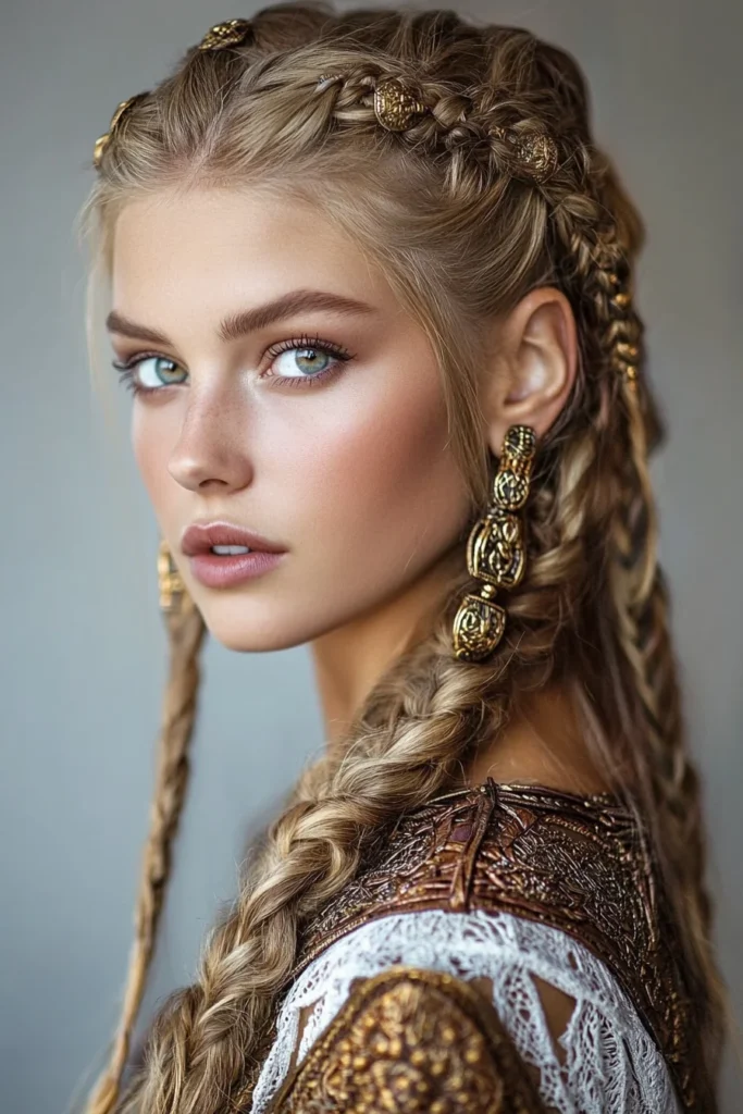 Intricate Side Braids