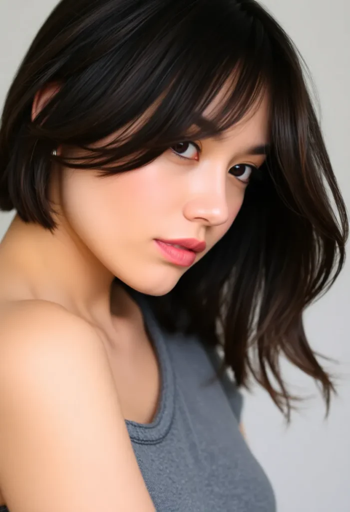 Lob with Face-Framing Layers