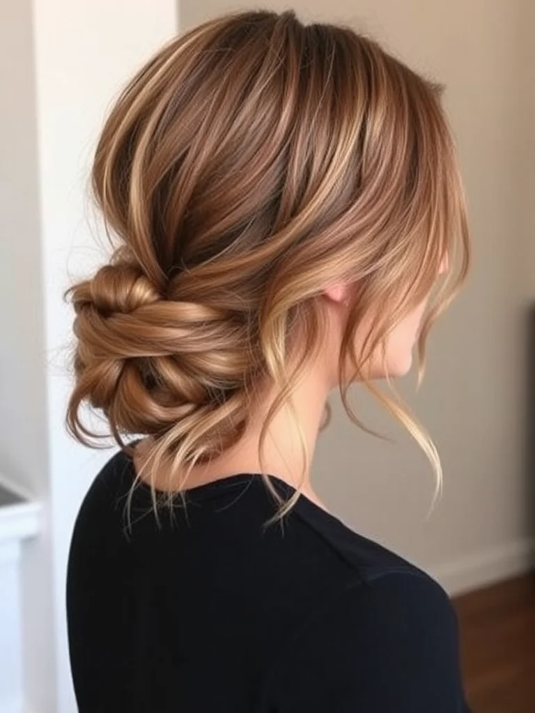 Low Chignon with Waves