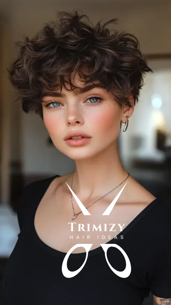 Messy Pixie with Curls