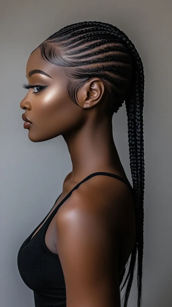 Micro-Braided Ponytail