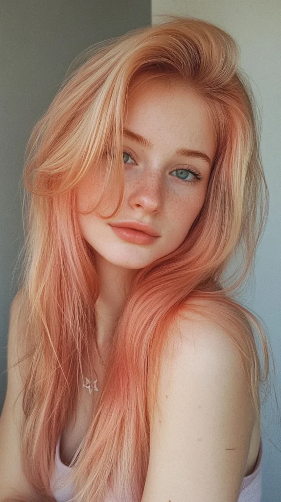 Pink-Tinted Strawberry Hair