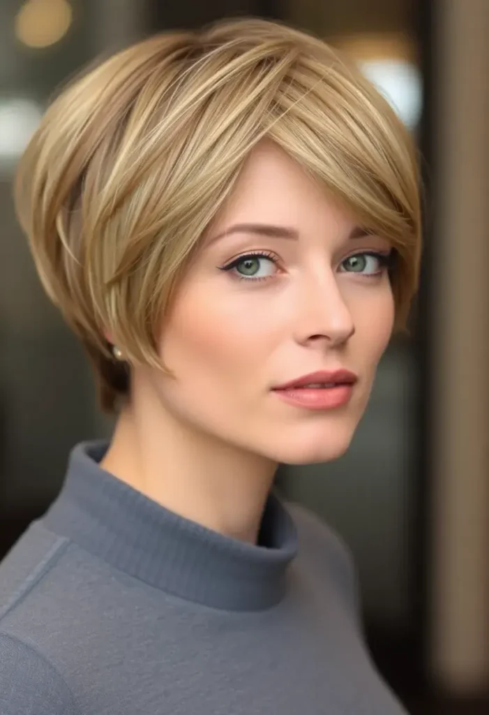 Pixie-Inspired Stacked Bob