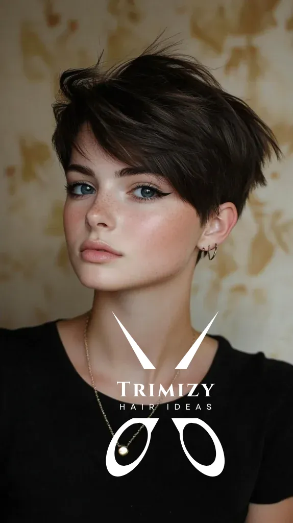 Side-Slicked Pixie
