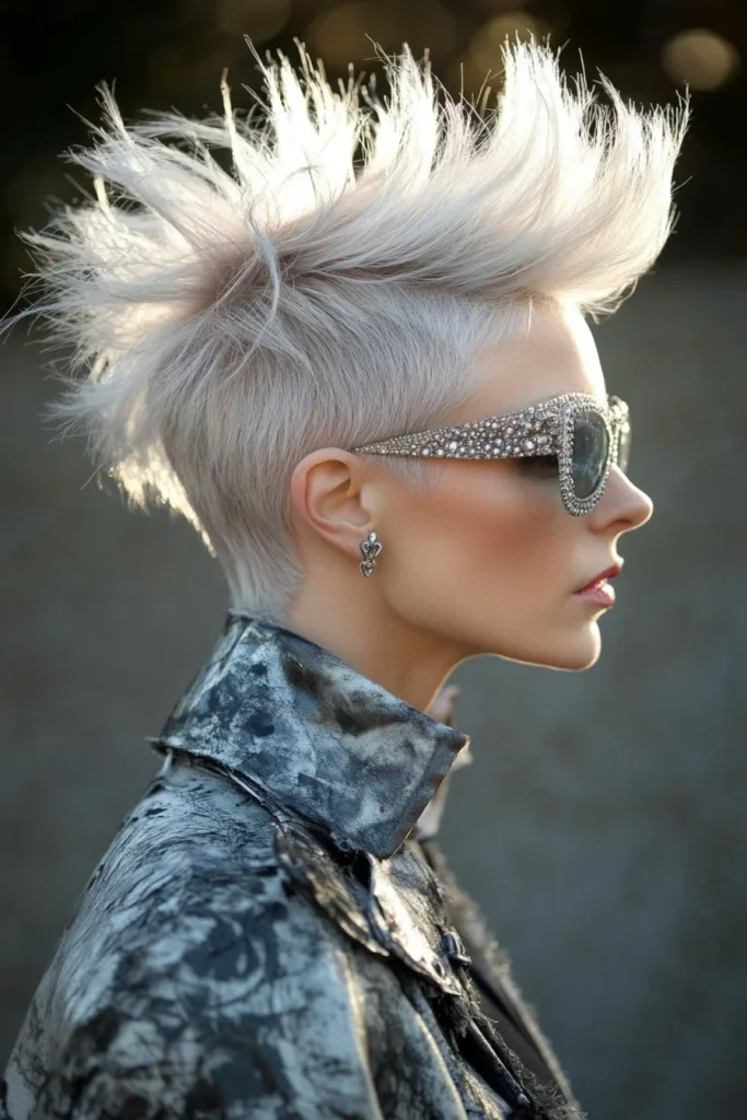 Silver Spiked Mohawk