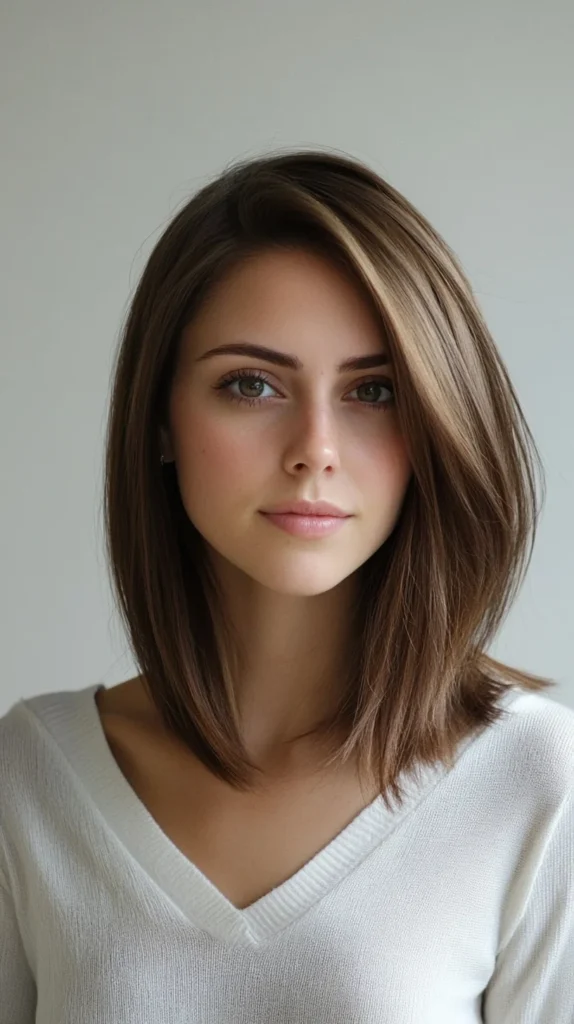 Sleek Side-Part Shoulder Length