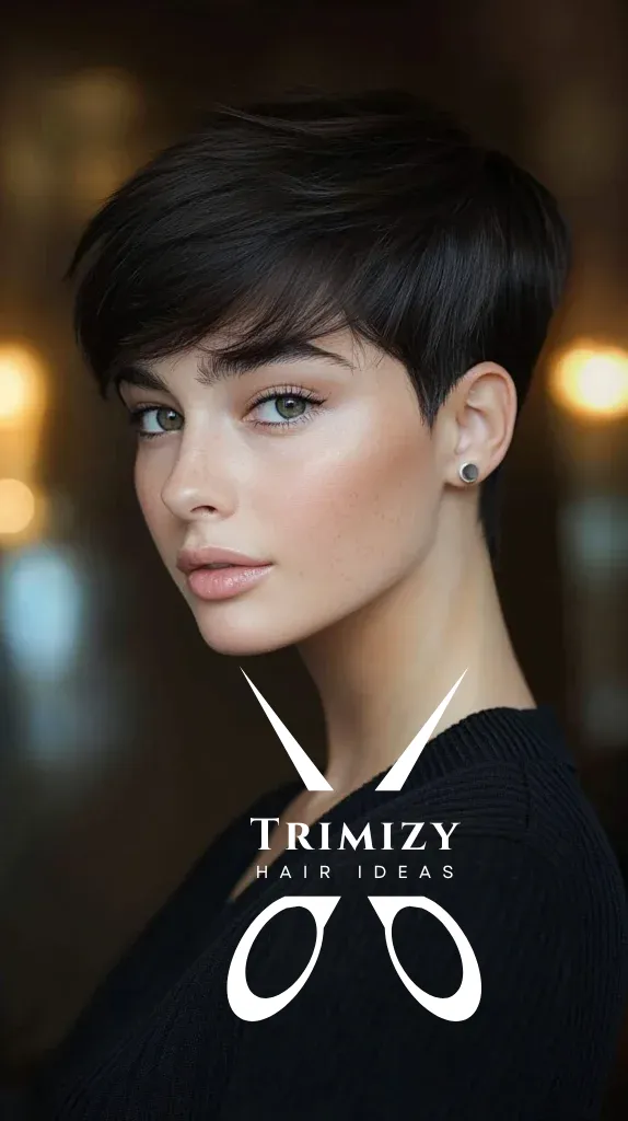 Sleek Side-Swept Pixie