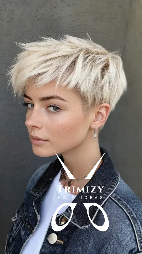 Spiky Blonde Pixie