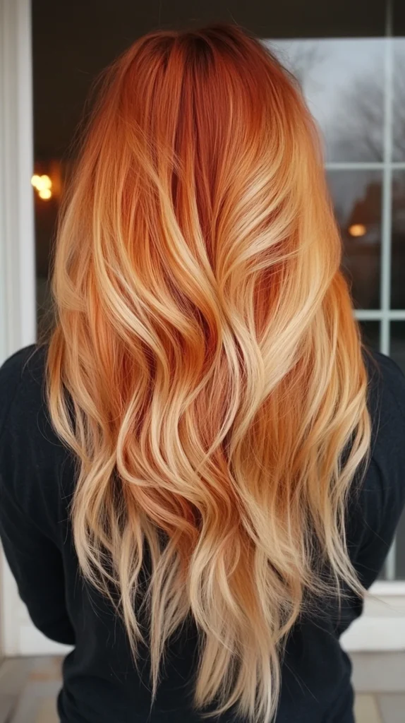 Strawberry Blonde and Copper Balayage