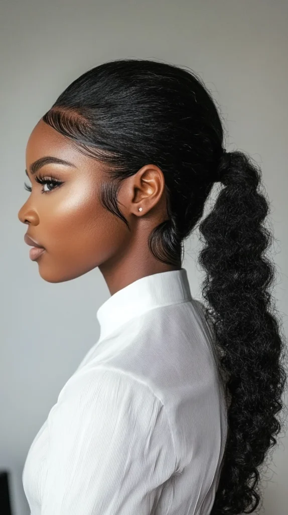 Textured Low Ponytail