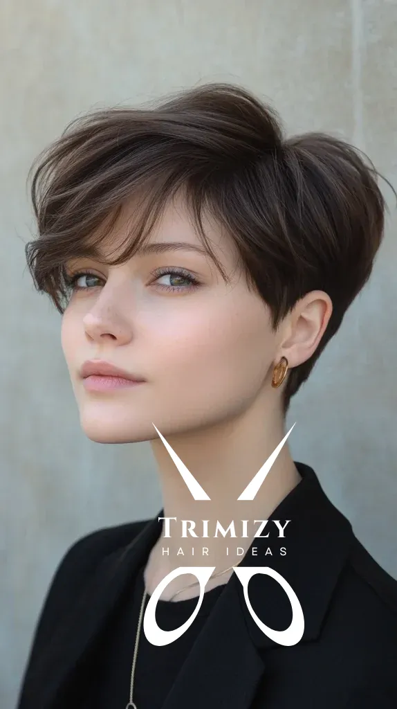Textured Pixie with Deep Side Part