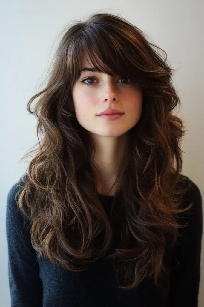 Wavy Shag with Side Bangs
