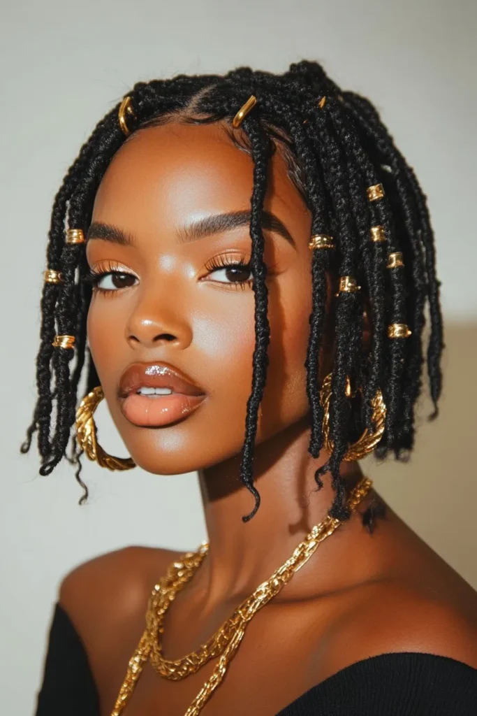Boho Bob with Gold Accessories