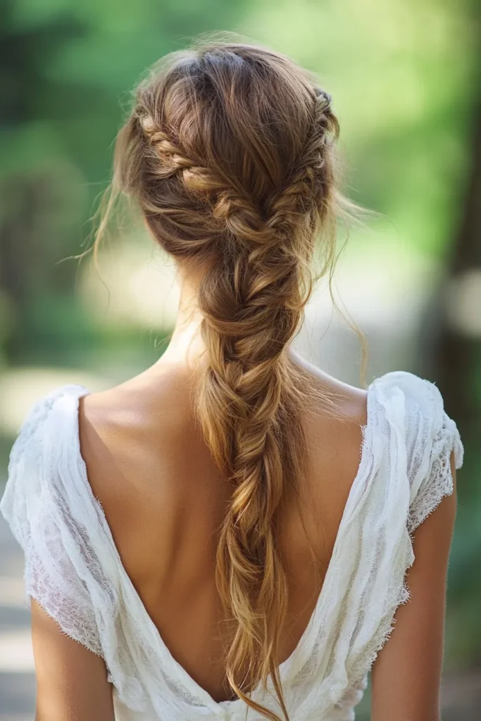 Boho Ponytail with Wrap-Around Braid