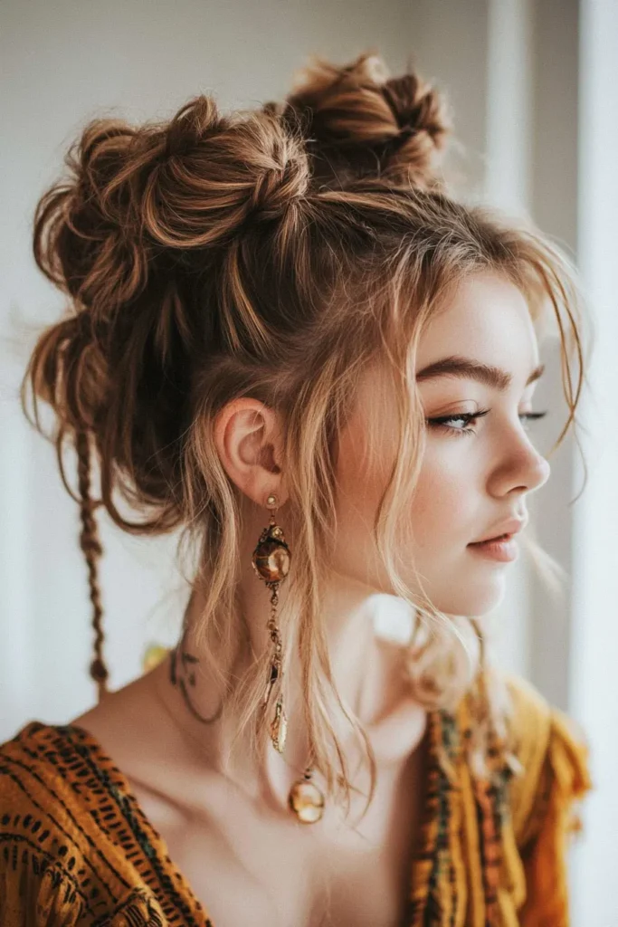 Boho Space Buns
