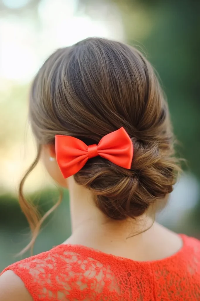 Bow-Tied Low Bun