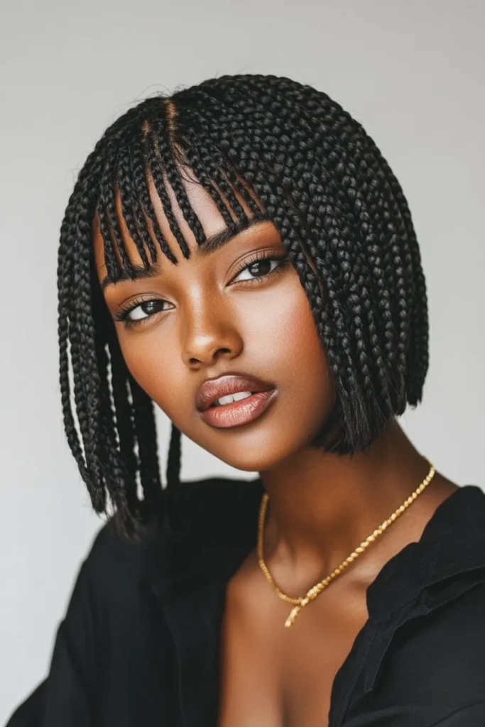 Braided Bangs Bob