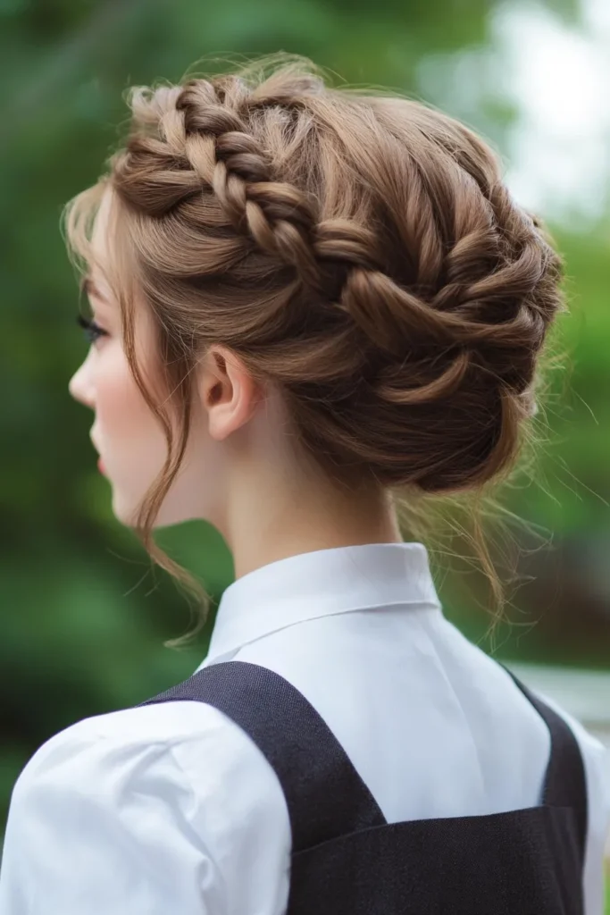 Braided Crown updo