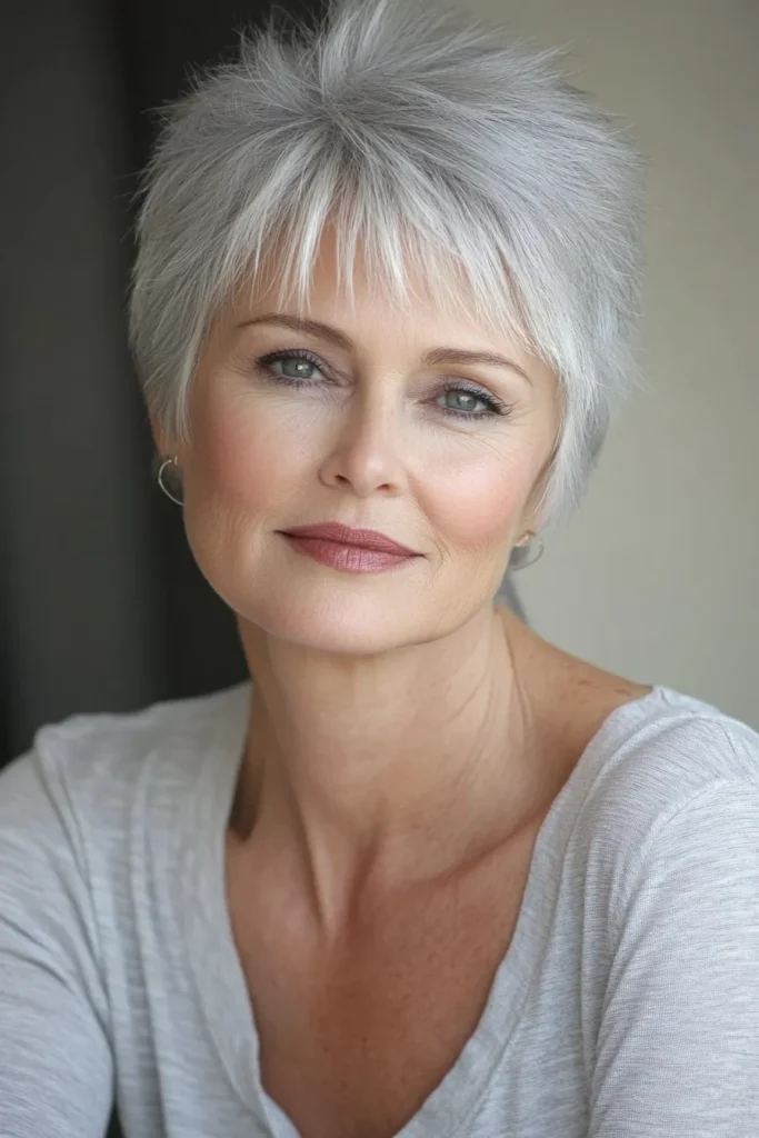 Choppy Pixie with Platinum Color