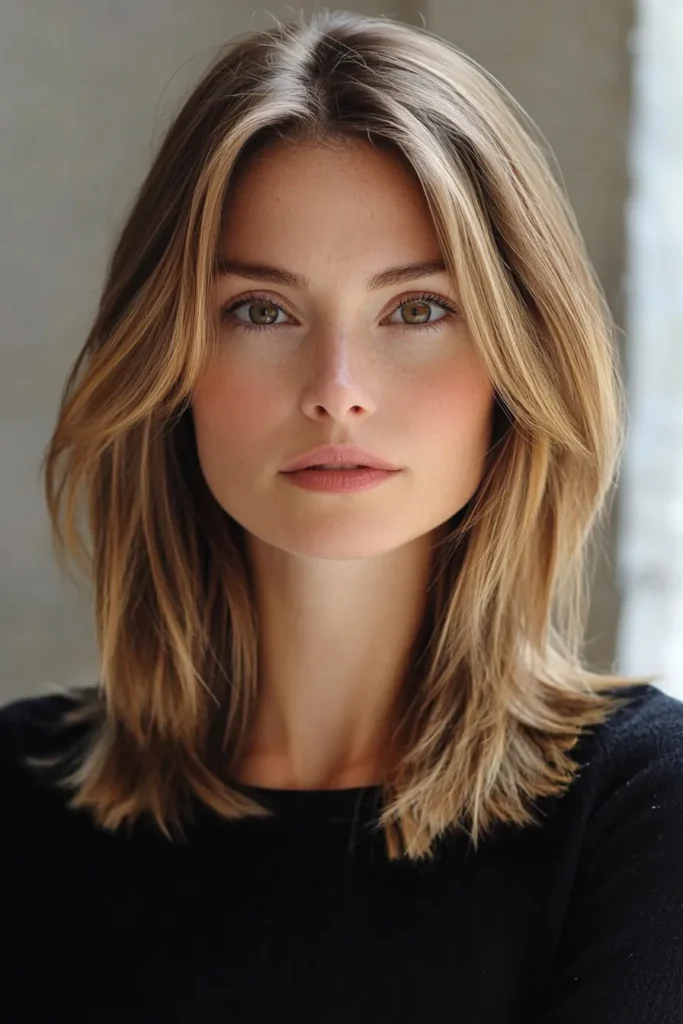 Classic Mid-Length Cut with Feathered Ends