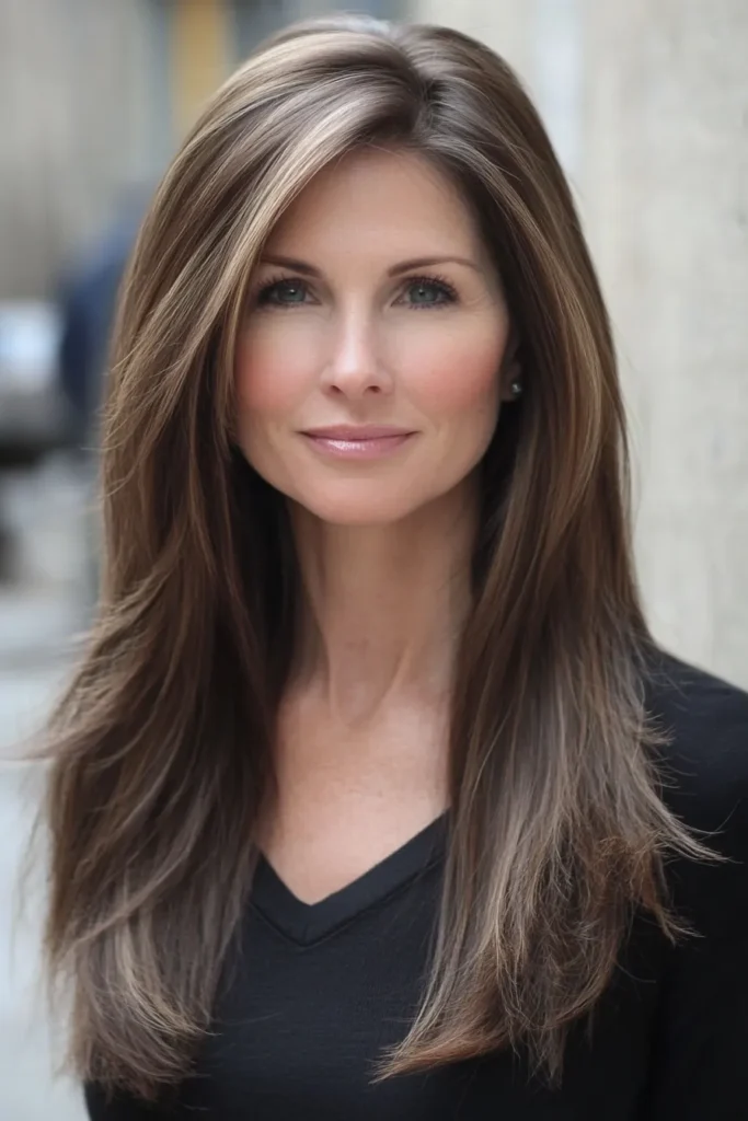 Classic Straight with a Center Part