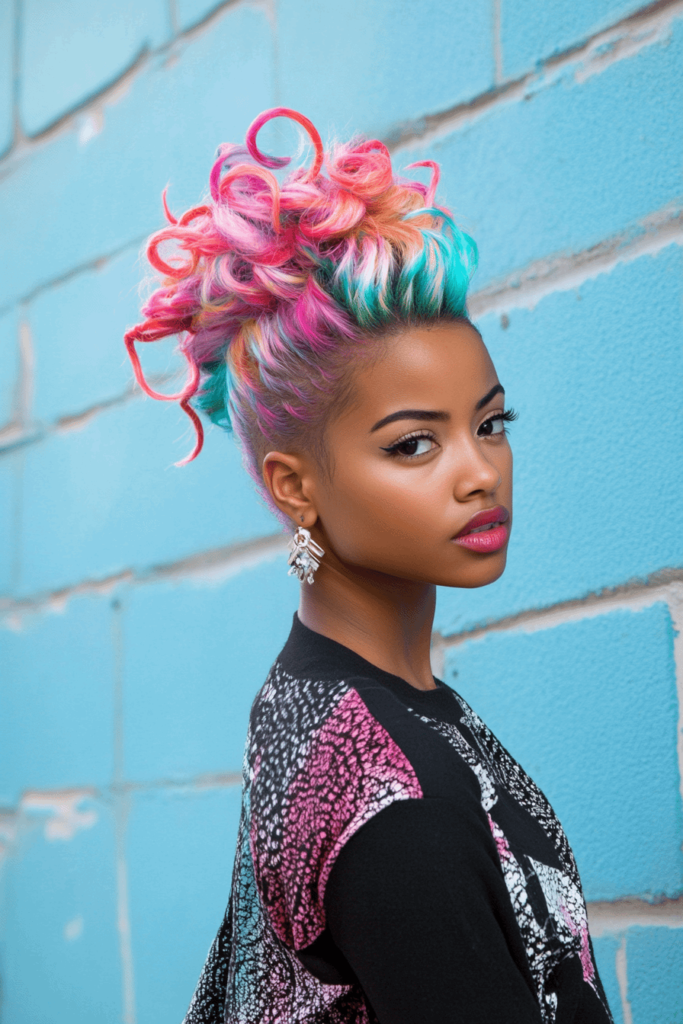 Colored Braided Mohawk