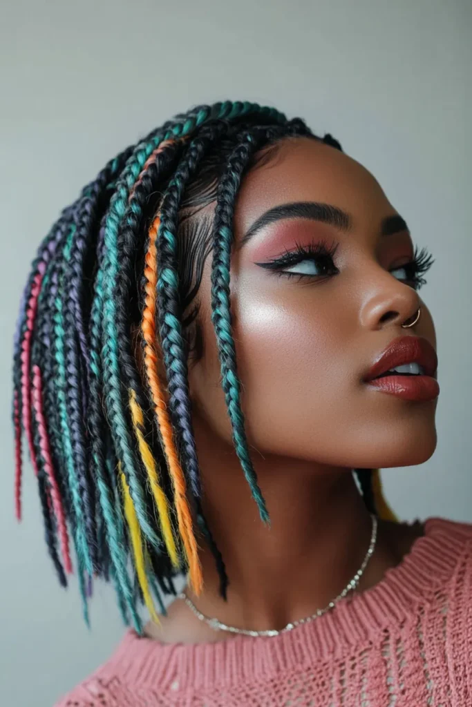 Colorful Bob Braids