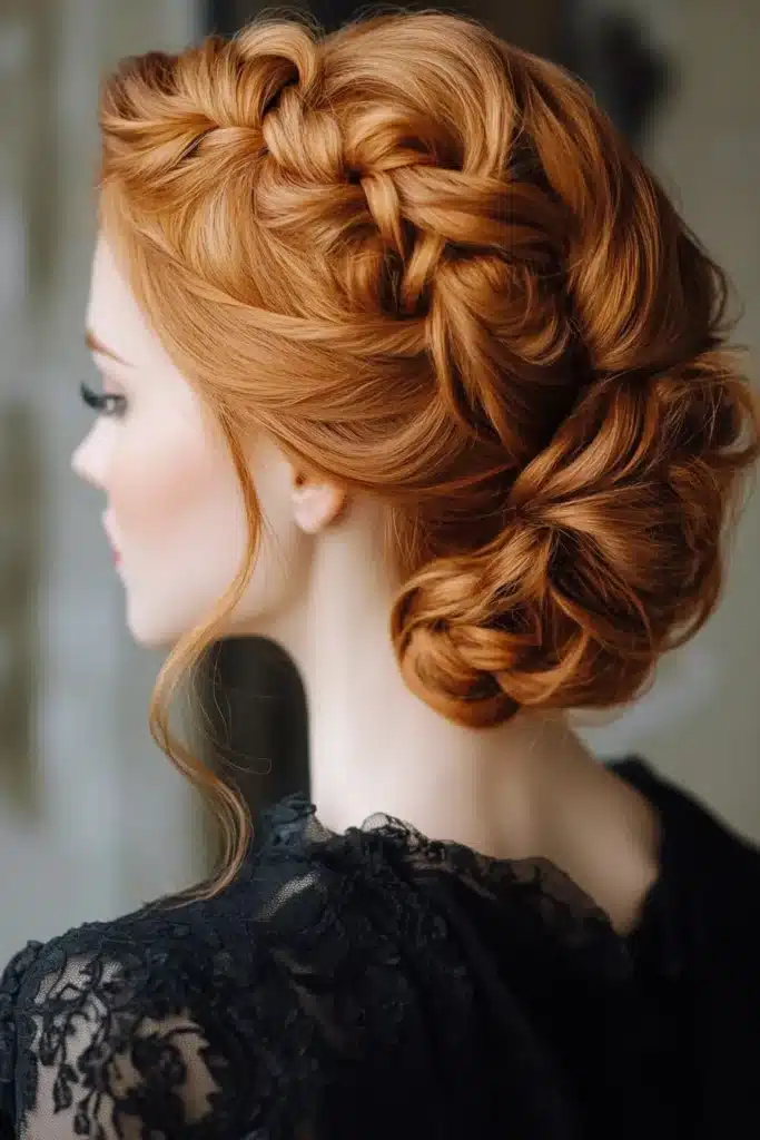 Crimped and Braided Updo