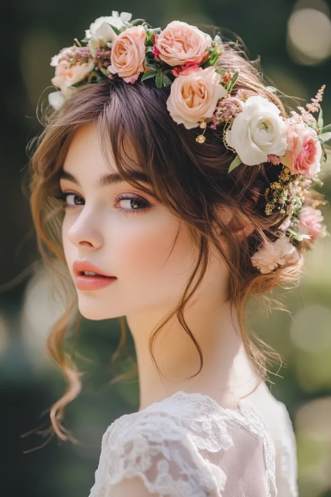 Crown Braid with Flowers
