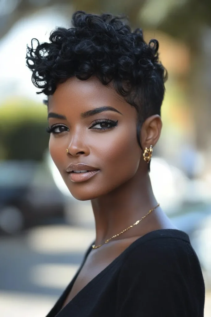 Curly Pixie Fauxhawk