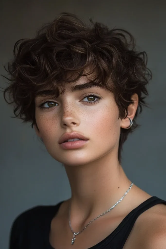 Curly Wolf Cut