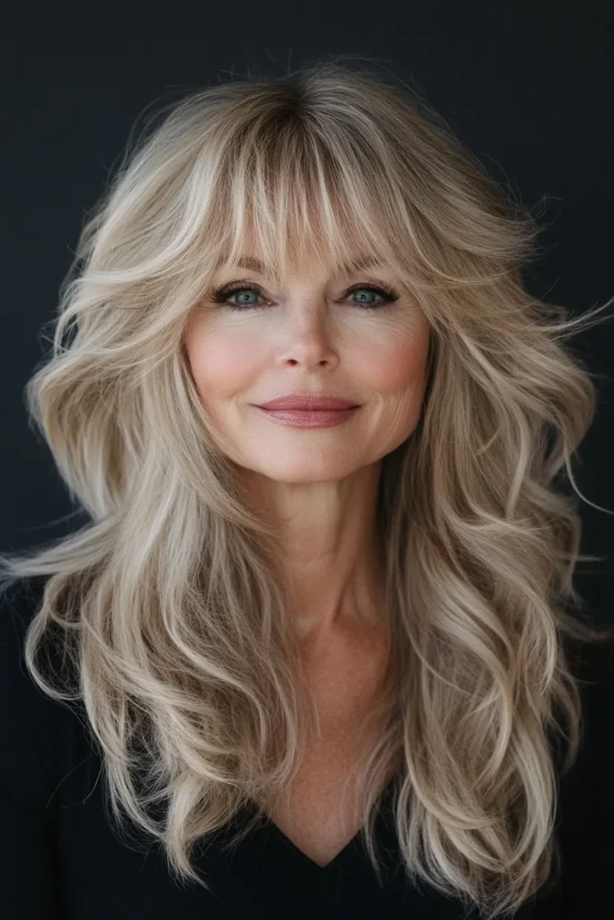 Curtain Bangs and Loose Curls
