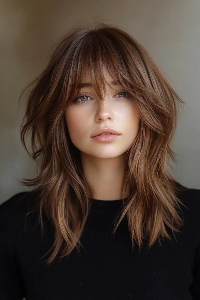 Curtain Bangs with Soft Layers