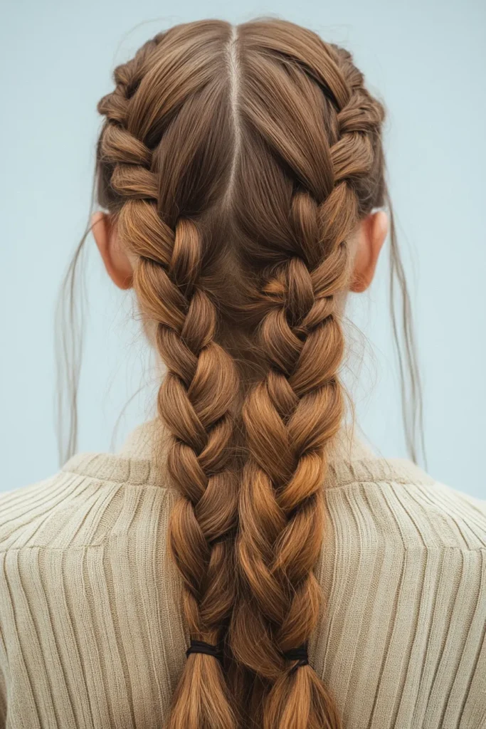 Double French Braids
