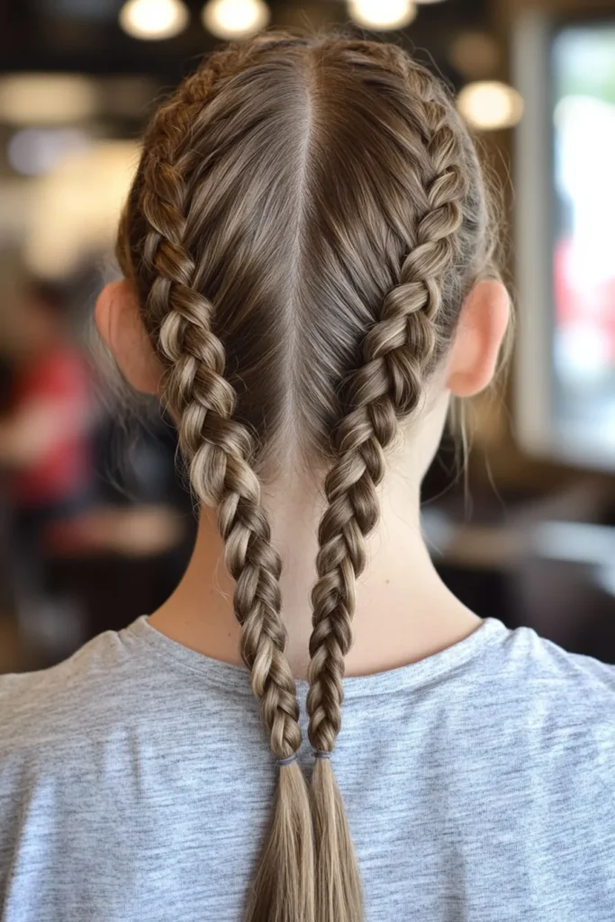 Dutch Braid Pigtails