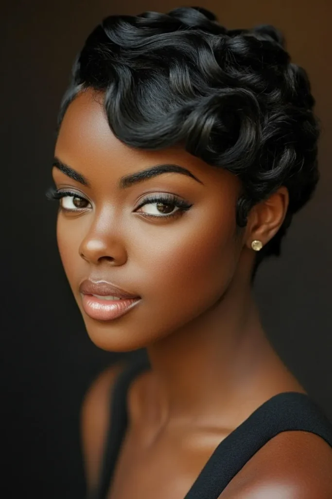 Finger Waves on Short Natural Hair