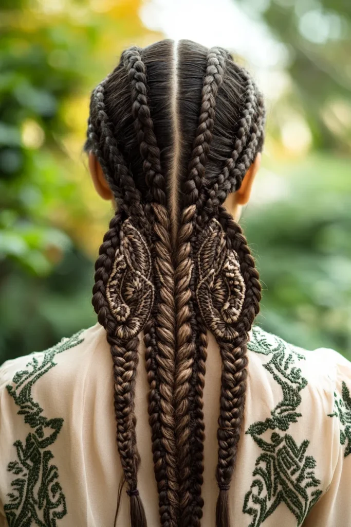 Fishbone Stitch Braids