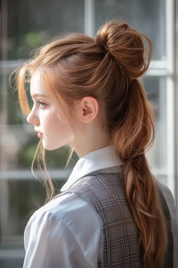Half-Up, Half-Down Bun