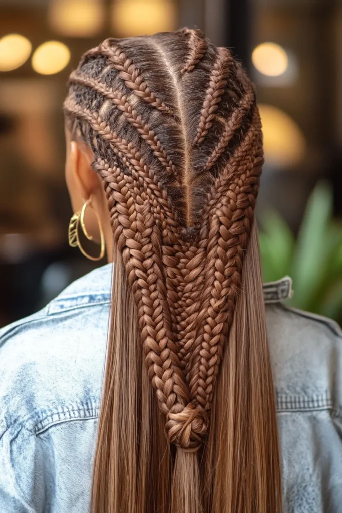 Half-Up Stitch Braids