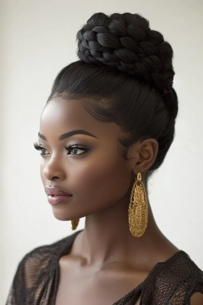 High Braided Bun